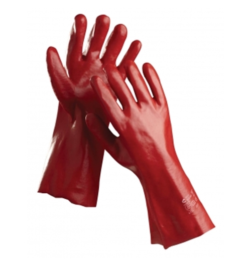 PVC rukavice REDSTART, červené 45cm